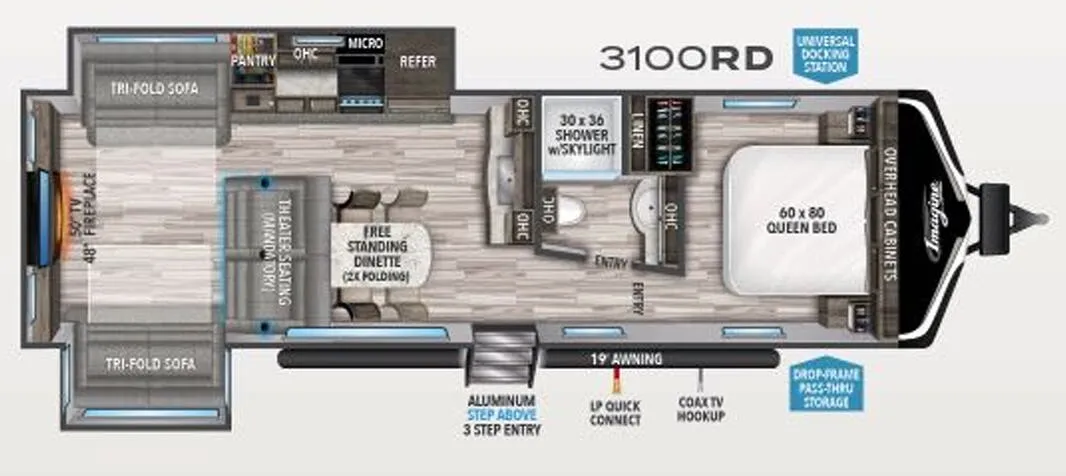 Grand Design Imagine 3100RD floor plan