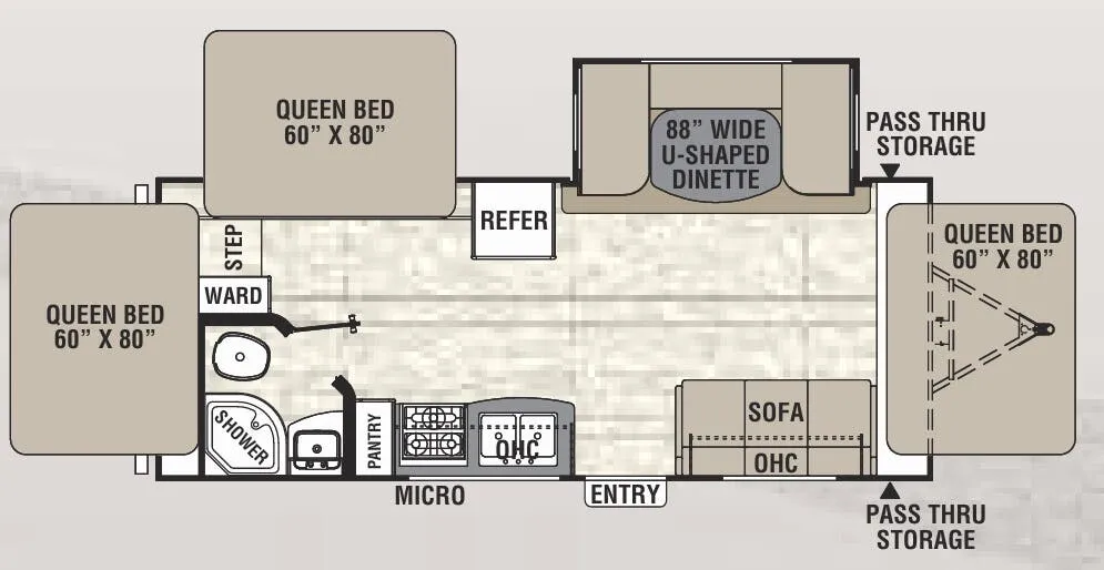 Coachmen Freedom Express Ultra Lite 23 TQX floor plan