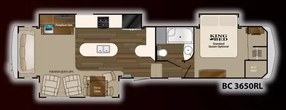 Heartland Big Country Gold Edition 3650RL floor plan