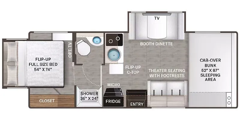 Thor Motor Coach Chateau Sprinter 24LW floor plan
