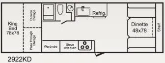 TrailManor 2922 Series 2922KD floor plan