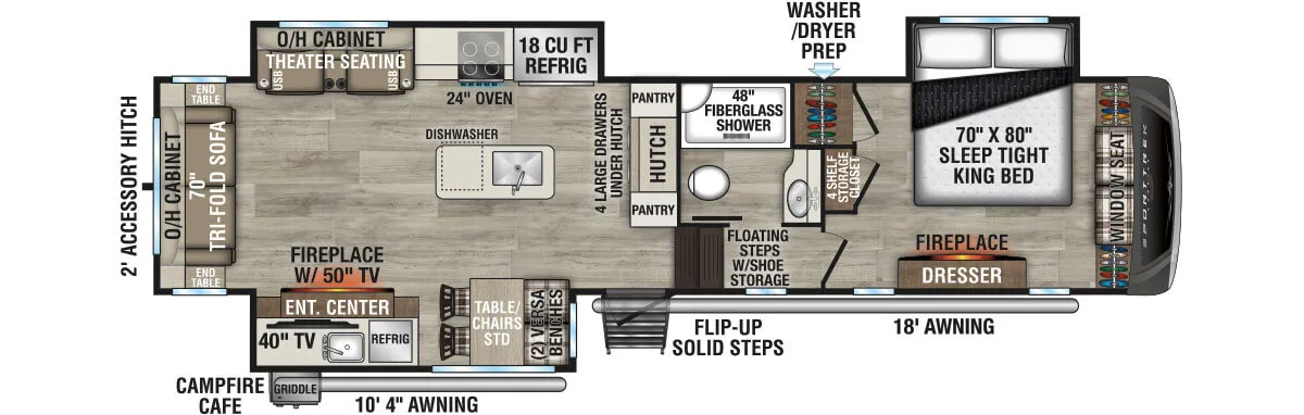 2027 Venture RV SPORTTREK TOURING EDITION FW 353VIK - Floor plan