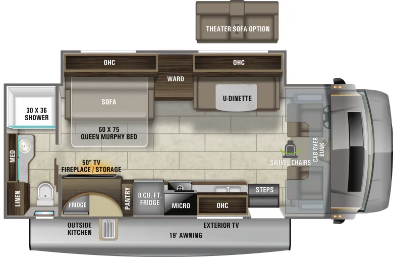 Entegra Coach Odyssey 26M floor plan