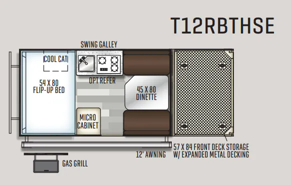 Forest River Flagstaff SE T12RBTHSE floor plan