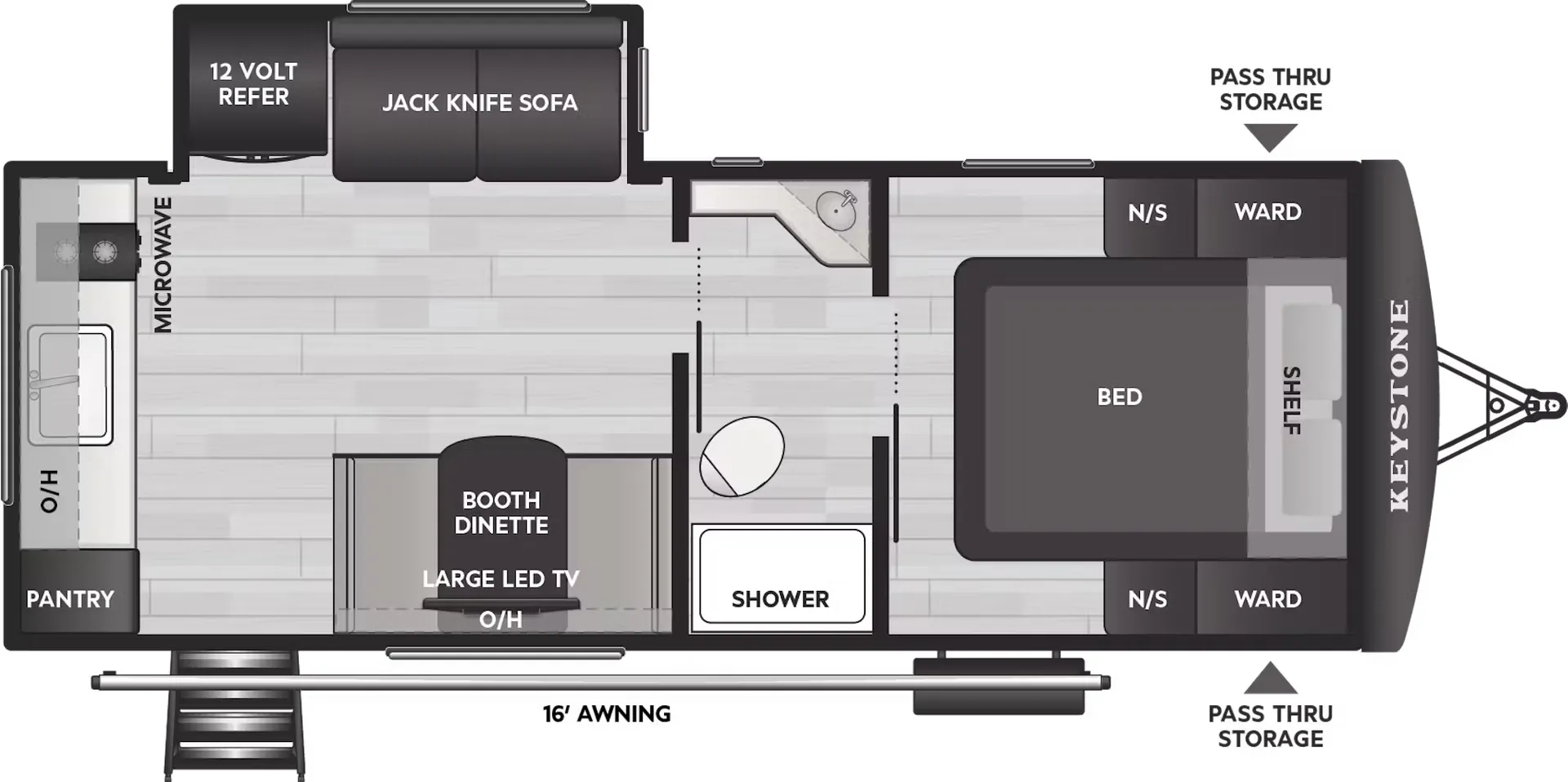 2026 Keystone Passport Classic 210RKC - Floor plan