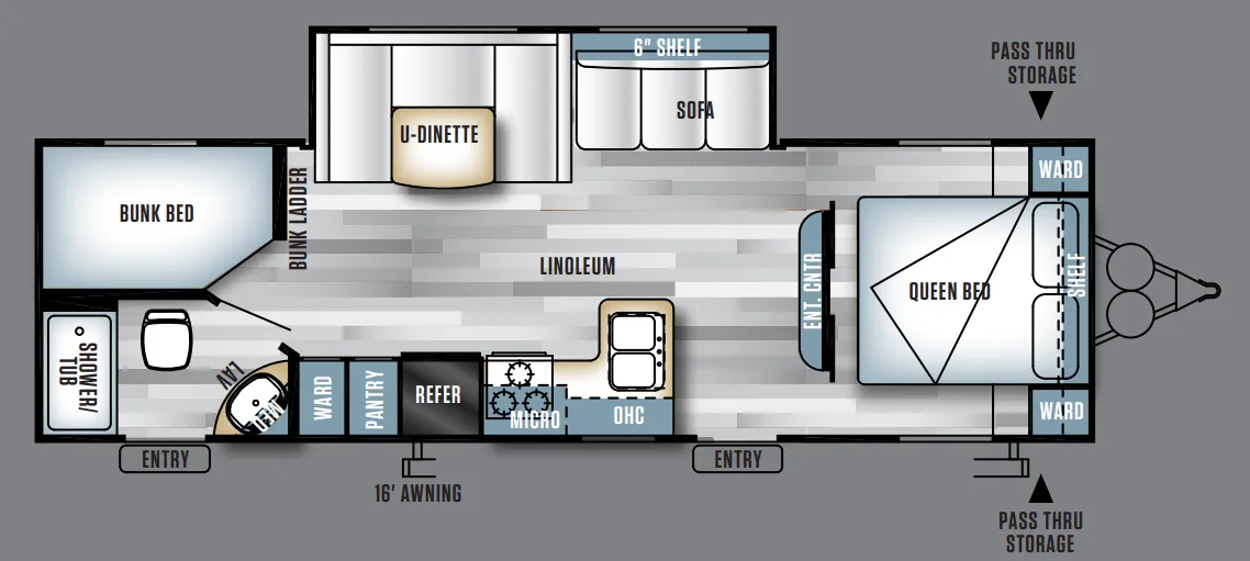 Forest River Salem Cruise Lite 263BHXL floor plan