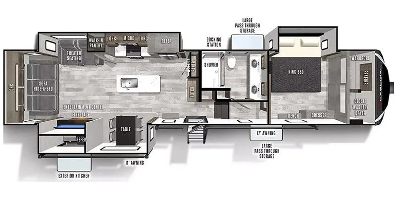 Forest River Cardinal Limited 366DVLE floor plan
