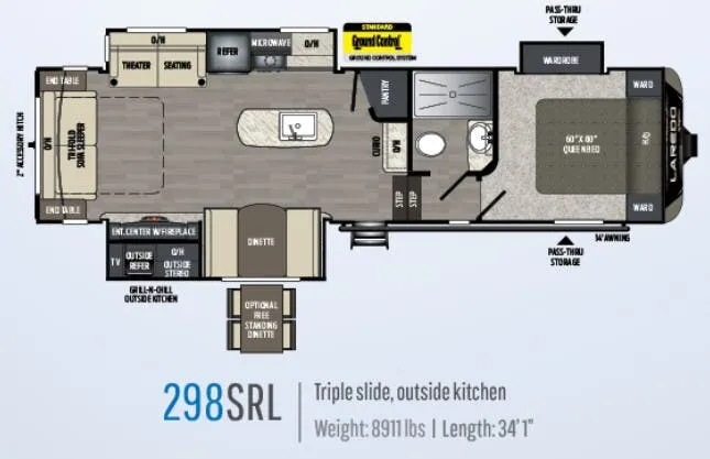 Keystone Laredo 298SRL floor plan