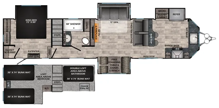 CrossRoads Hampton 388FKL floor plan