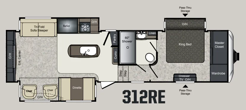 Keystone Laredo 312RE floor plan