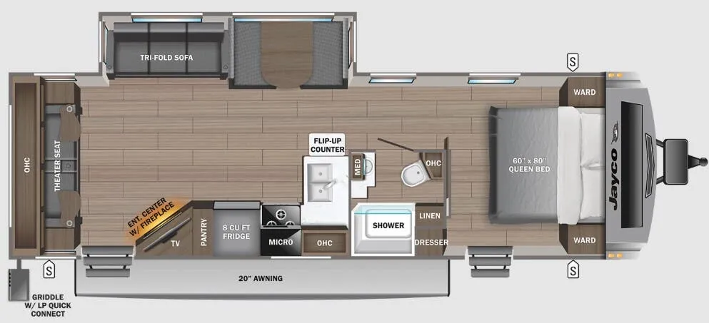 Jayco White Hawk 29RL floor plan