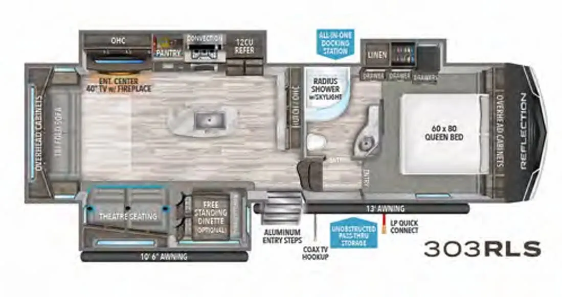 Grand Design Reflection 303RLS floor plan