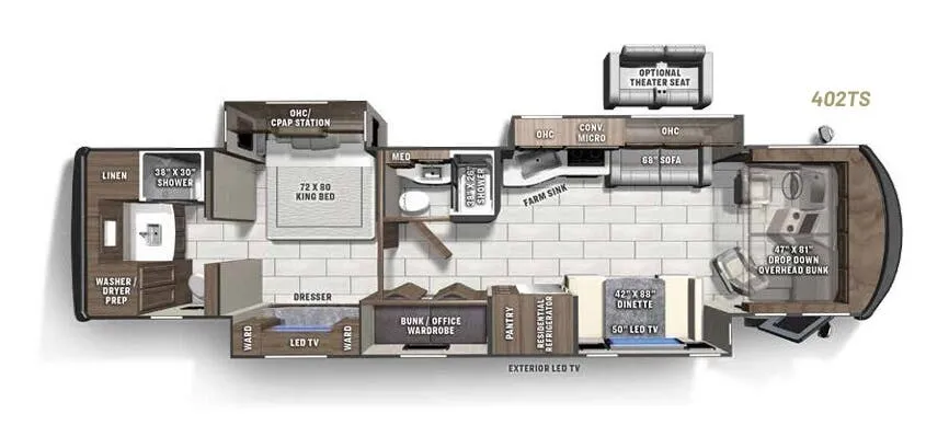 Coachmen Sportscoach RD 402TS floor plan