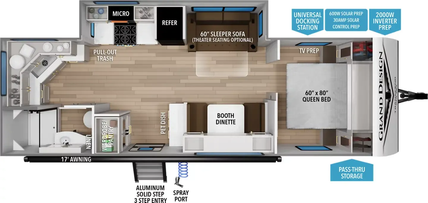 Grand Design Transcend Xplor 25MLX floor plan
