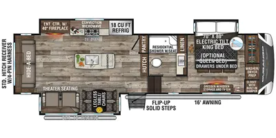 2021 KZ RV DURANGO GOLD G356RLT Fifth Wheel - Floor plan