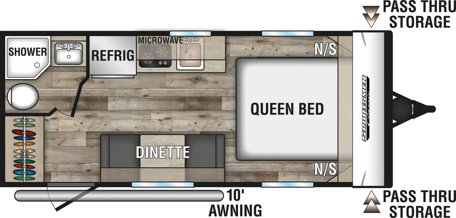 2021 K-Z Sportsmen Classic 160QB - Floor plan