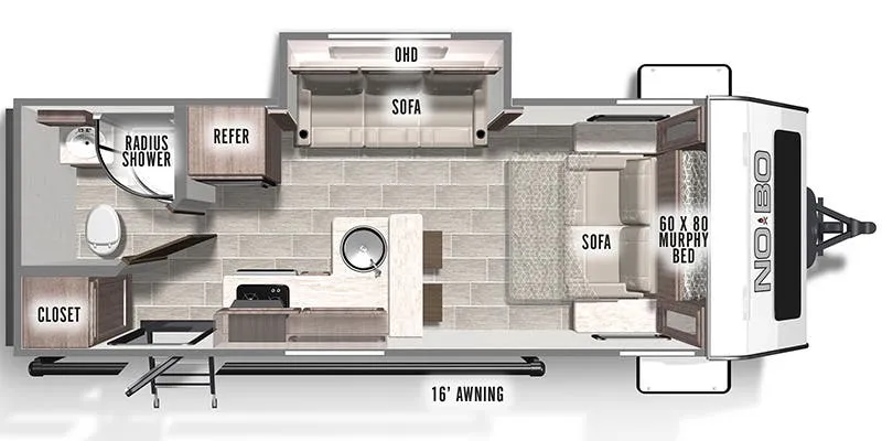 2021 Forest River No Boundaries NB19.6 floor plan