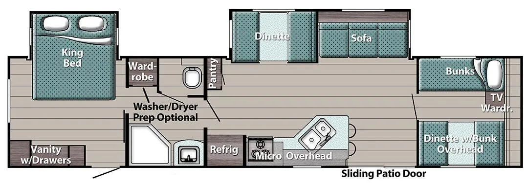 Gulf Stream Trailmaster Supreme 36FRSG floor plan