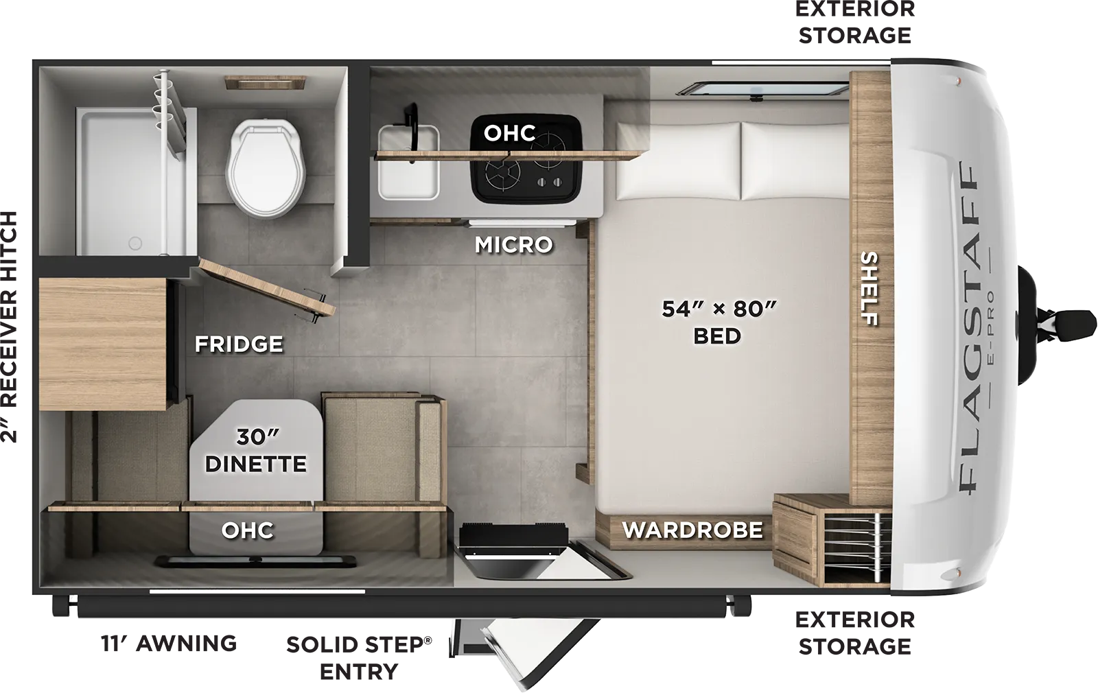 2027 Forest River Flagstaff E Pro 131DLE - Floor plan