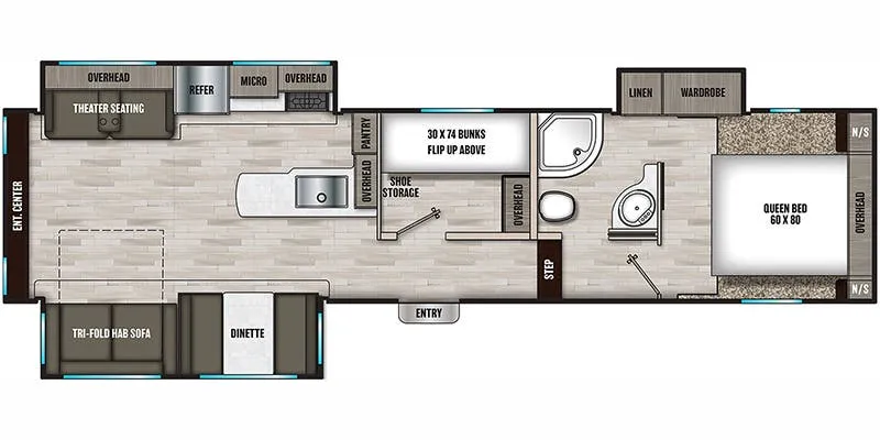 2023 Coachmen Chaparral Lite 30BHS floor plan