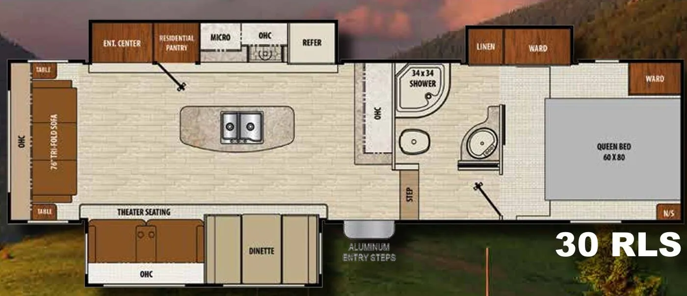 Coachmen Chaparral Lite 30RLS floor plan