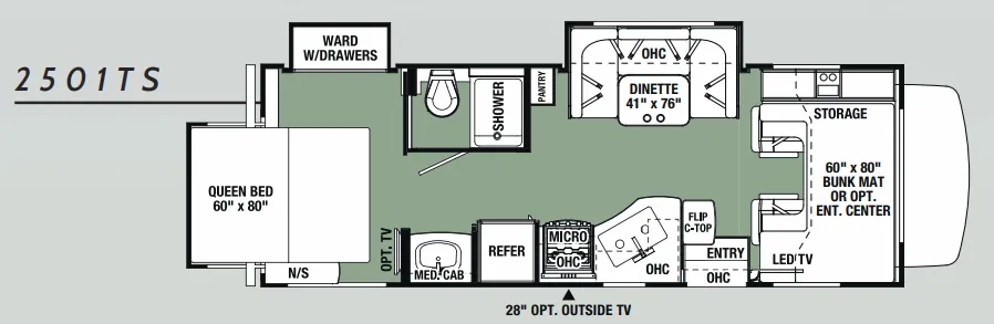Forest River Forester 2501TS floor plan