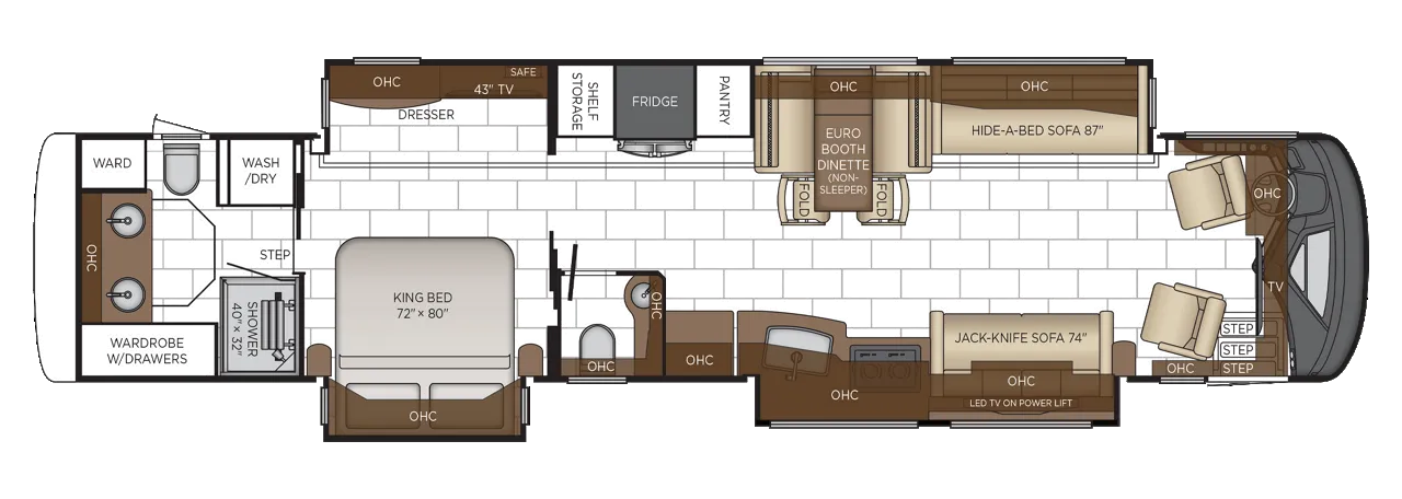 2026 Newmar London Aire 4595 - Floor plan