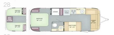 Airstream International Serenity 28 floor plan