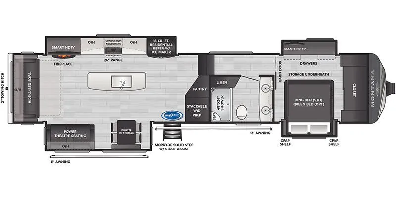 2024 Keystone Montana 3781RL - Floor plan