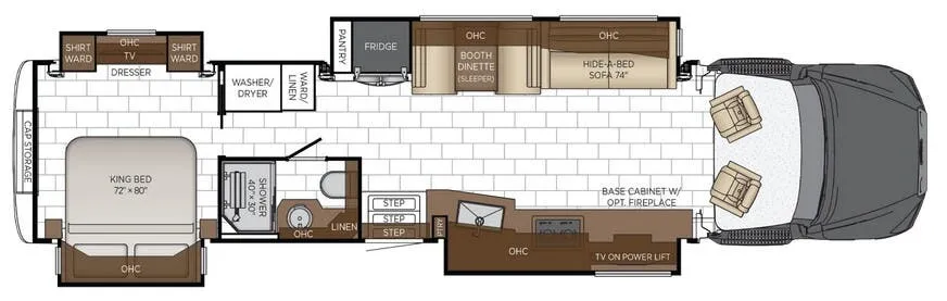 2026 Newmar Supreme Aire 4129 - Floor plan