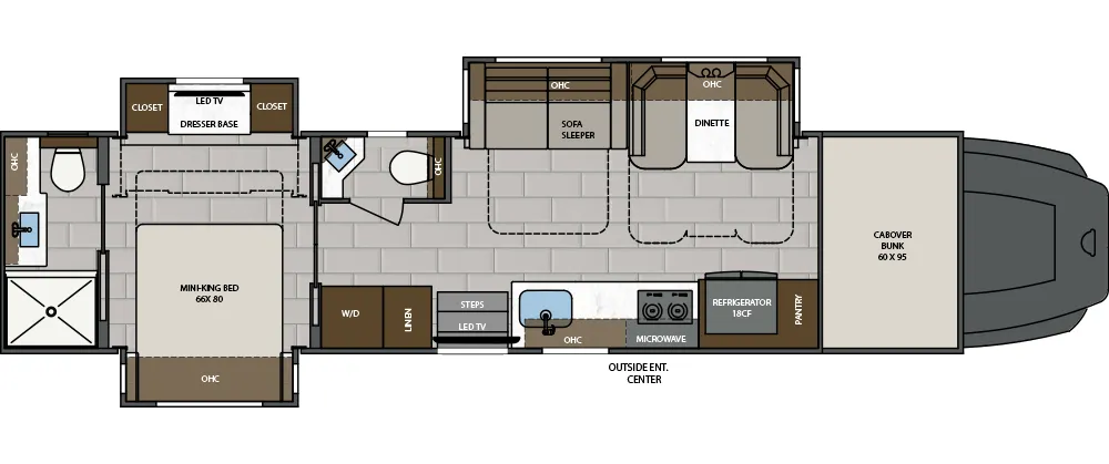 Renegade RV Classic 41CRB floor plan