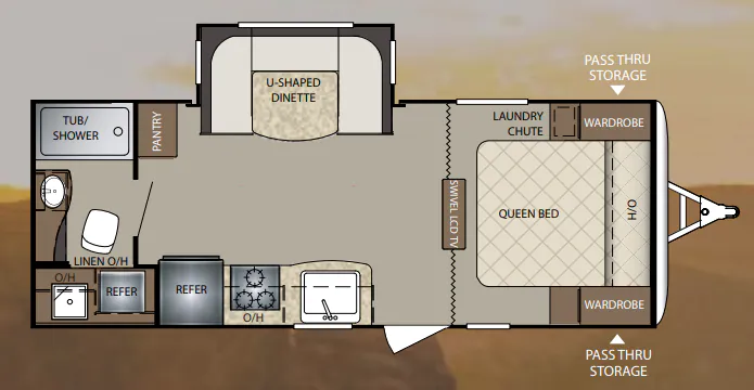 Keystone Bullet 212RBSWE floor plan