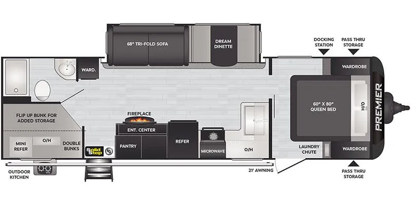 2022 Keystone Premier 29BHPR - Floor plan