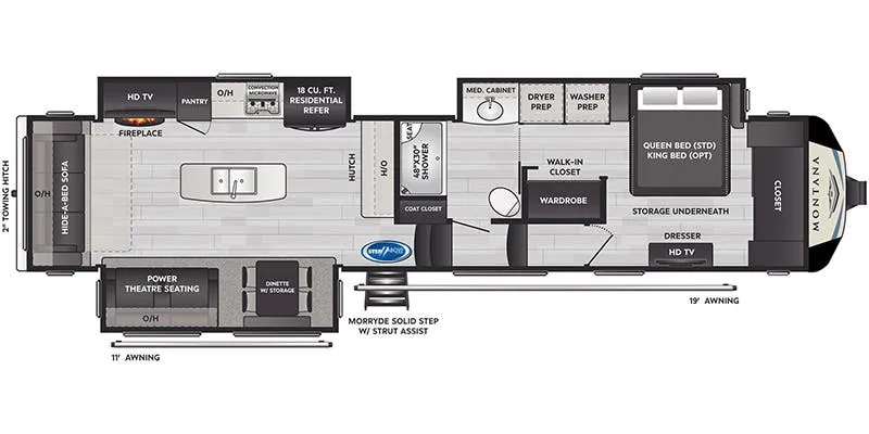 2021 Keystone Montana 3813MS - Floor plan
