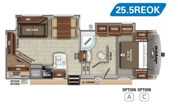 Jayco Eagle HT 25.5REOK floor plan