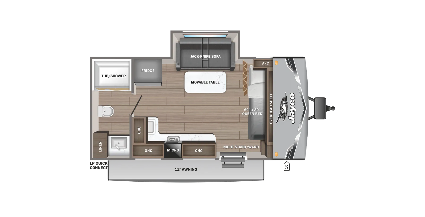 Jayco Jay Flight SLX 160LKW floor plan