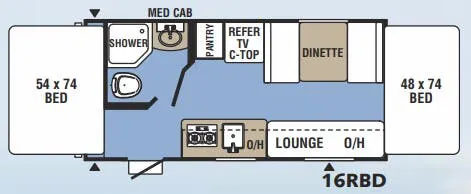 Coachmen Clipper 16RBD floor plan