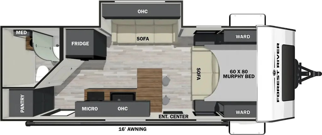 2025 Forest River IBEX 19MSB floor plan