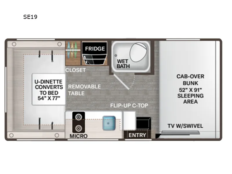 2026 Thor Motor Coach Pasadena SE SE19 Chevy floor plan