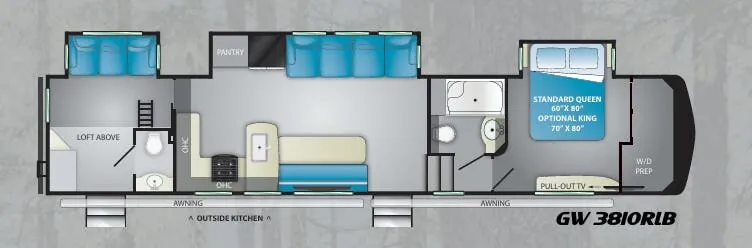 Heartland Gateway 3810 RLB floor plan