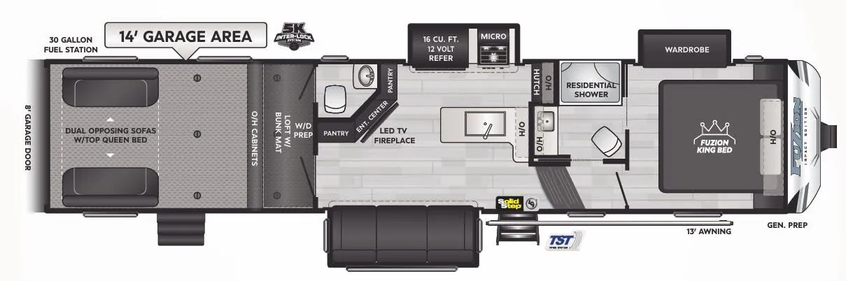 Keystone Fuzion Impact 367 floor plan