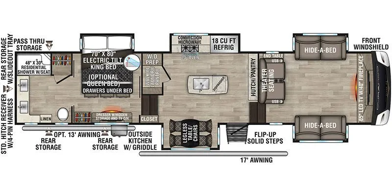 K-Z Durango Gold G387FLF floor plan