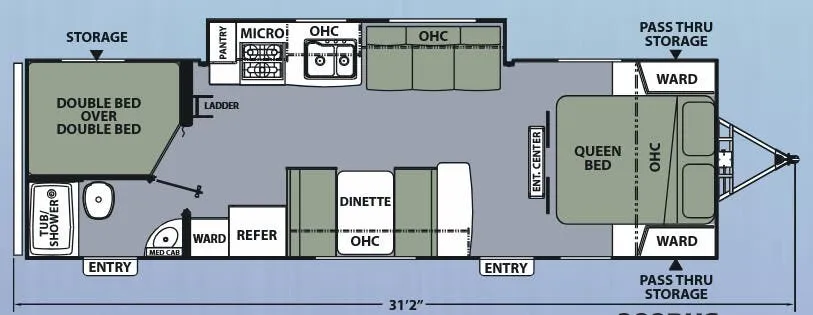 Coachmen Apex Ultra-Lite 288BHS floor plan