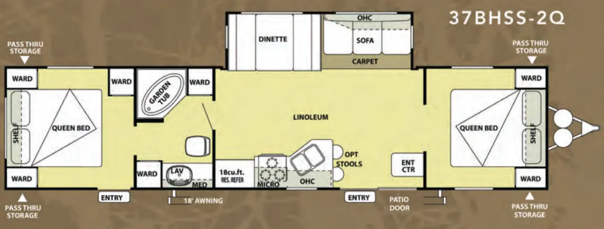 Forest River Salem 37BHSS20 floor plan
