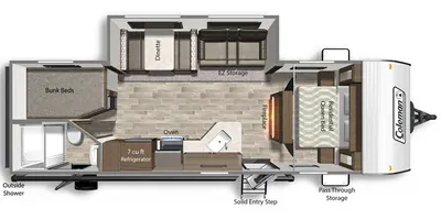 2021 Dutchman Coleman Lantern 263BH floor plan