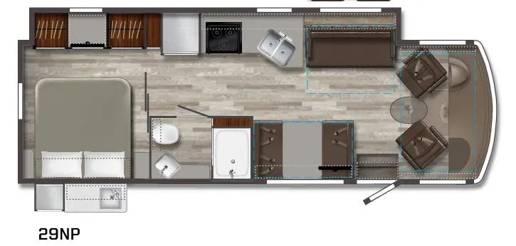 Winnebago Sunstar NPF 29NP floor plan