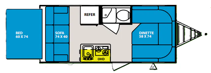 Forest River R-Pod RP-173T floor plan