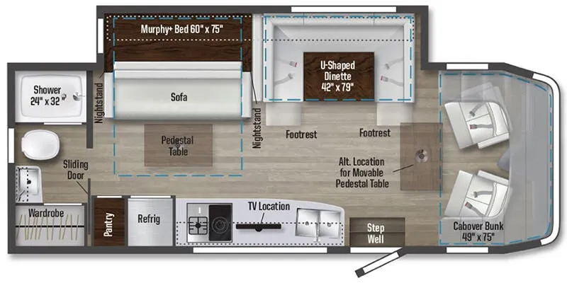 2025 Winnebago View 24D - Floor plan