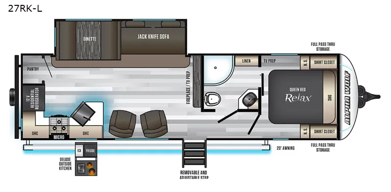 2020 Forest River Cherokee Alpha Wolf 27RK - Floor plan