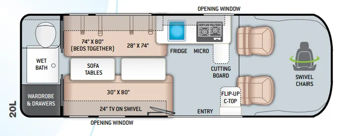 Thor Motor Coach Sequence 20L floor plan
